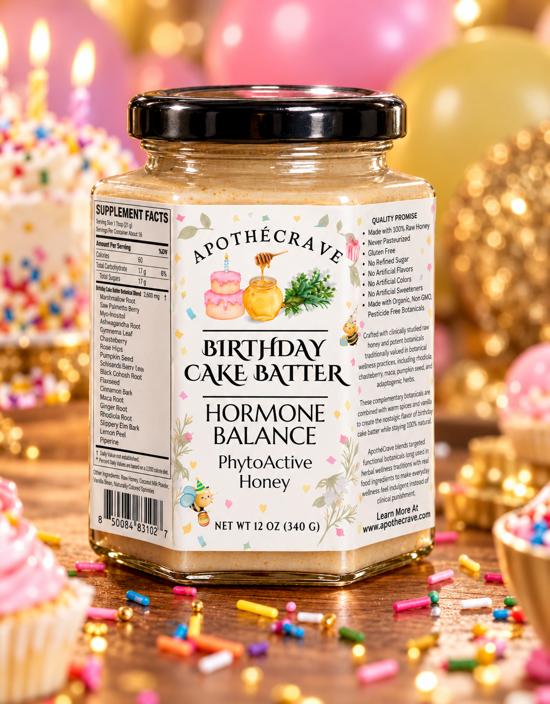 Birthday Cake Hormone Harmony Support Honey