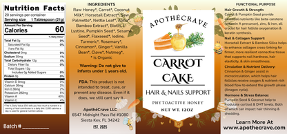 Carrot Cake ~ Hair & Nails Support Honey