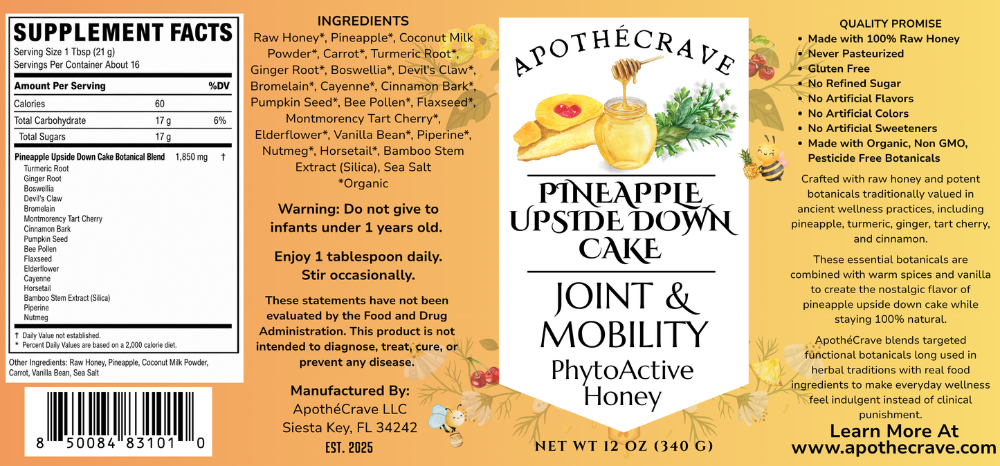 Pineapple Upside-Down Cake Joint & Mobility Support Dessert Inspired Wellness Honey