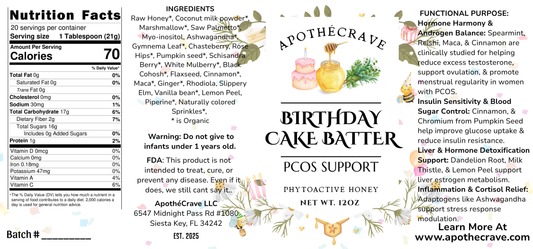 Birthday Cake ~ PCOS Balance Honey