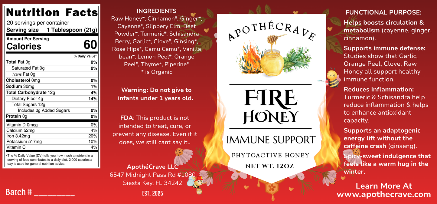 Fire Honey ~ Cold Weather Immune Support