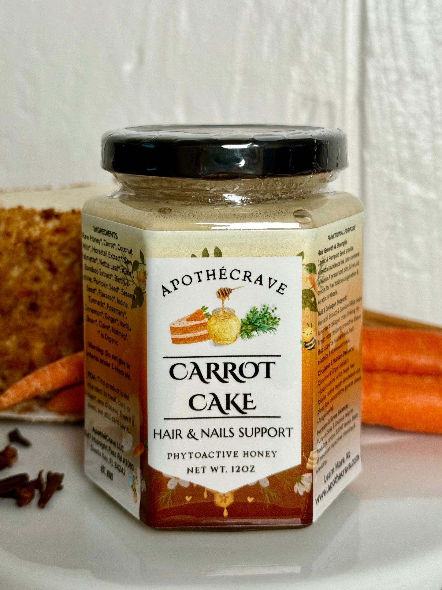 Carrot Cake Hair, Skin & Nail Support Honey