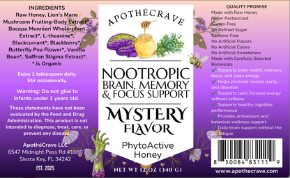 Mystery Flavor ~ Nootropic Brain Memory & Focus Support